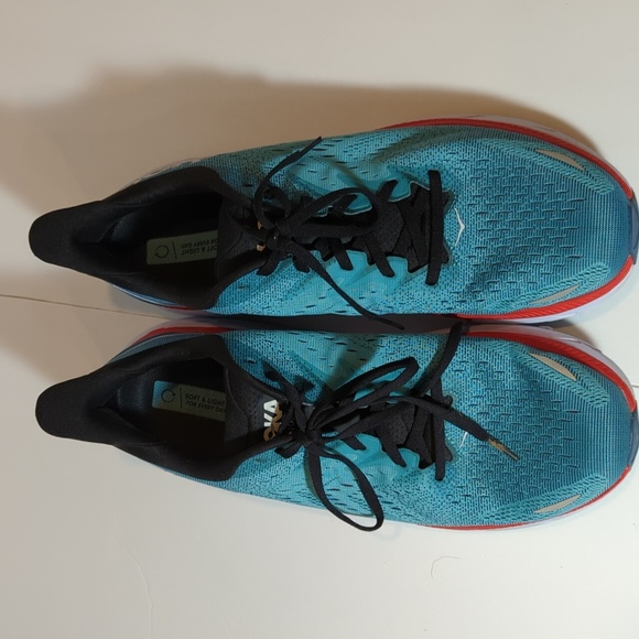 Hoka One One Clifton 8 Men's Real Teal, Aquarelle 1119393 RTAR size 13d - Picture 8 of 15
